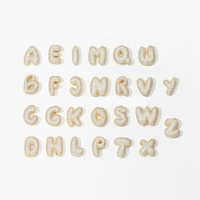 JUMBO BUBBLE ALPHABET NECKLACE